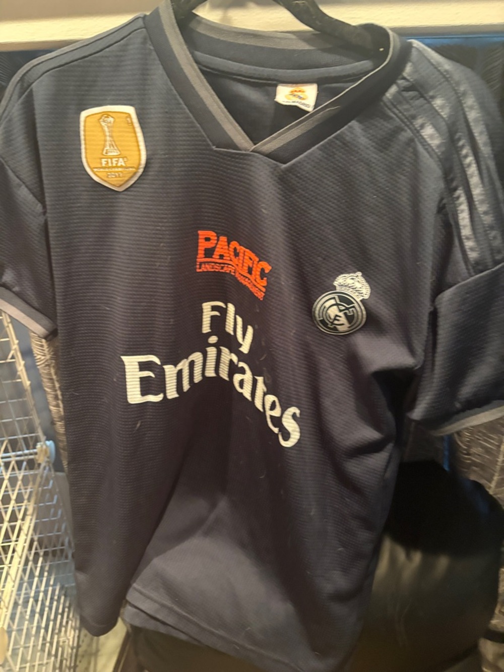 Real Madrid Men’s Navy Fly Emirates Football Jersey